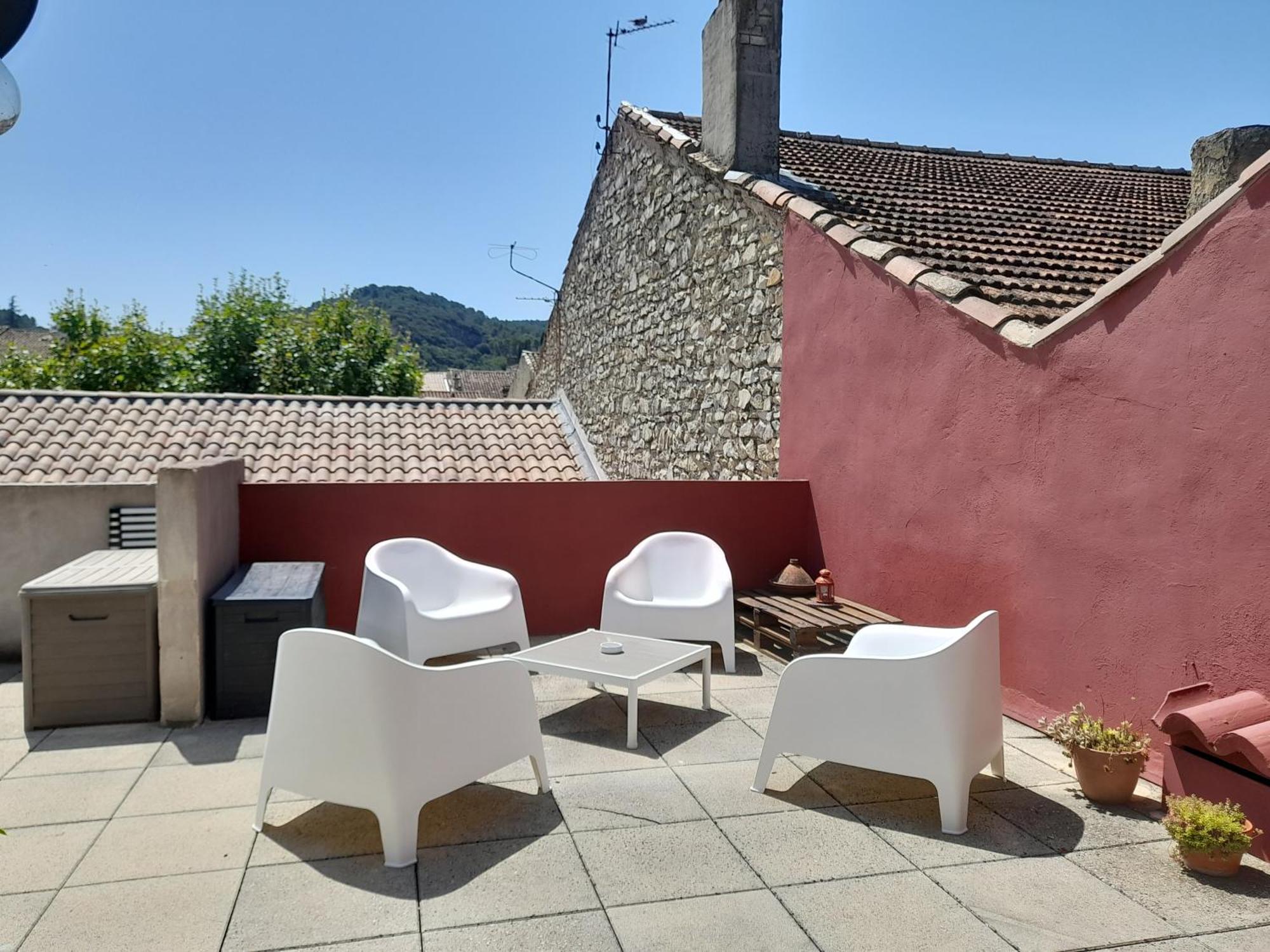 Grande Terrasse Et Vue Sur Le Site Antique Διαμέρισμα Vaison-la-Romaine Εξωτερικό φωτογραφία